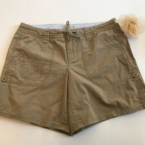Vtg Tommy Hilfiger Tan Walking Cargo Shorts sz 6
